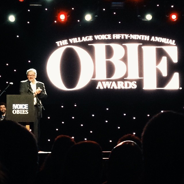 And @conjohnlee is awarded an Obie for his performance in #WatsonPlay! #ObieAwards