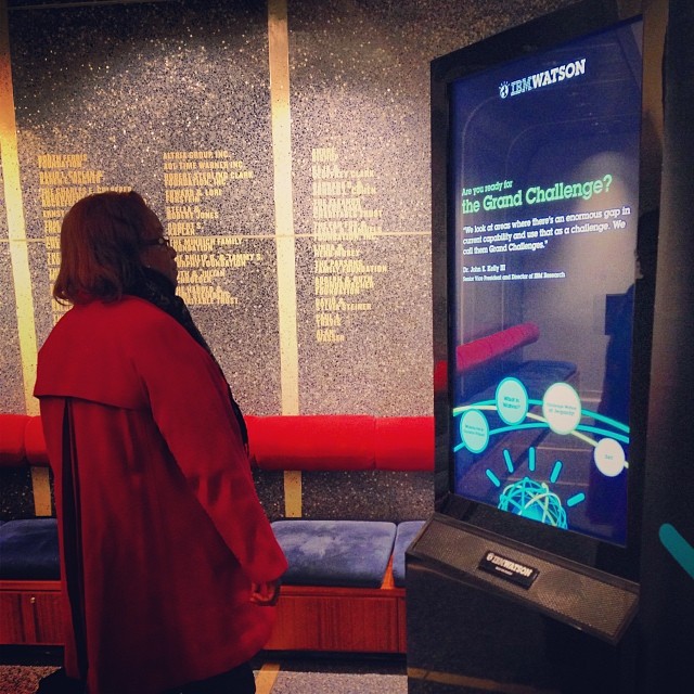 Watson kiosk meets @lanebrain750. #watsonplay